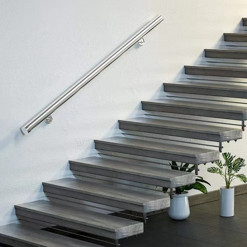 What are the features and advantages of stainless steel stair handrails?