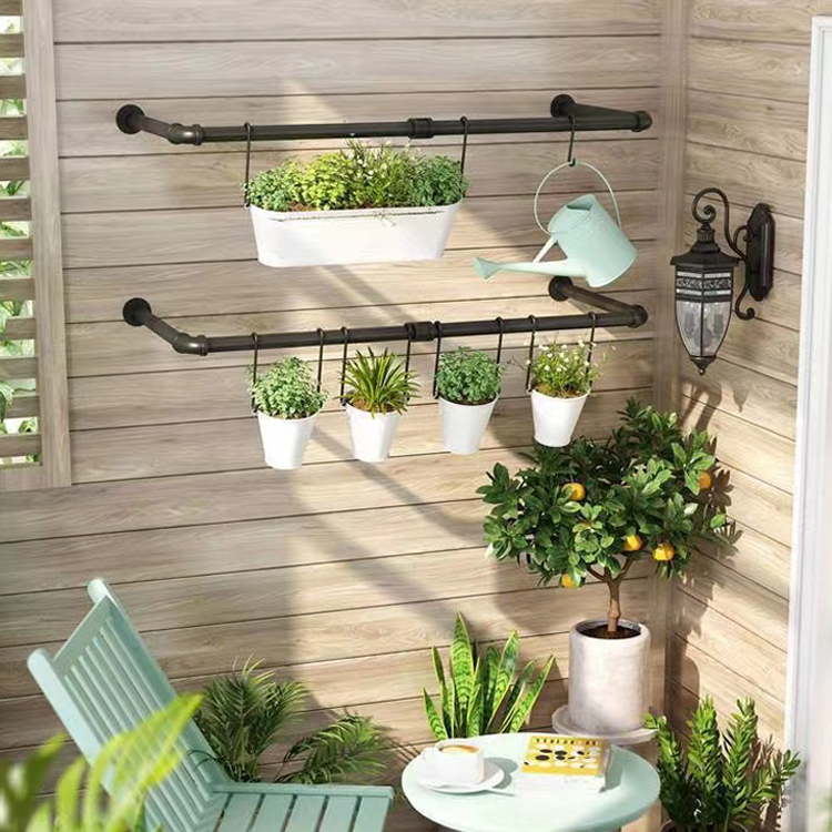 Industrial Pipe Wall Mounted Garment Rack